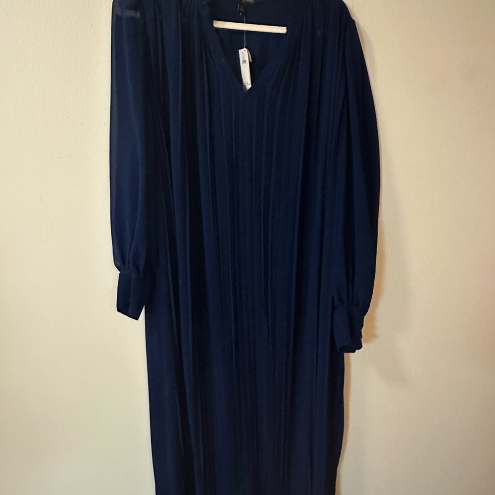 Banana Republic Deep Blue Long Sleeve Dress